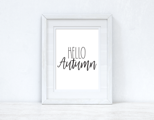 Hello Autumn Seasonal Wall Home Decor Print