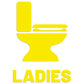 Ladies Toilet Restroom Sign Sticker