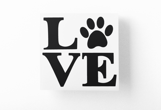 Love Paw Dog Mom Sticker