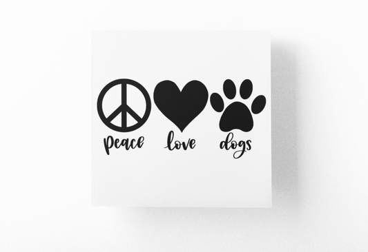 Peace Love Dogs Dog Mom Sticker