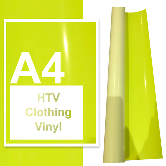 A4 A3 A2 Iron On Vinyl Sheets Neon Yellow