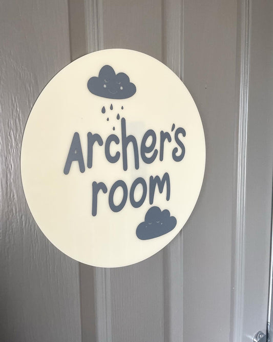 Personalised Wording Children's Room Baptism Christening Wedding Baby Shower Hen Party Opaque Solid Colour Acrylic Signage Sign