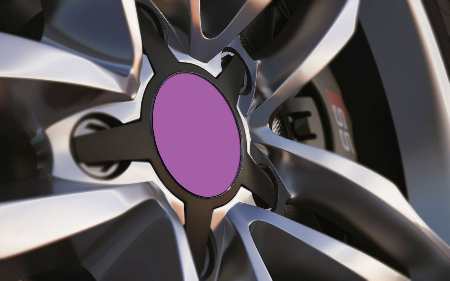 Purple Standard Universal Fit Alloy Wheel Centre Cap Badges (Pack of 4)