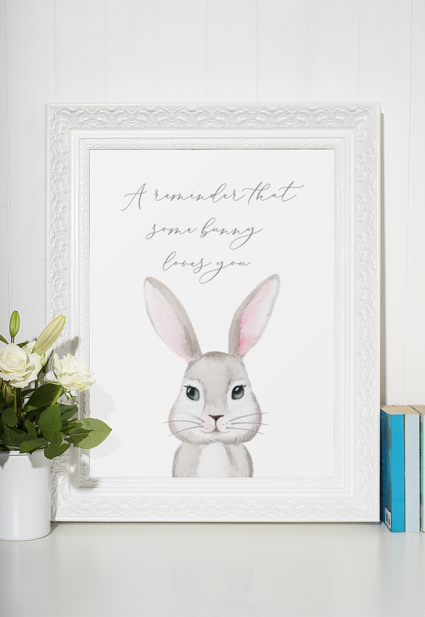 A Reminder That Some Bunny Loves You 2022 Spring Easter Seasonal Wall Home Decor Print