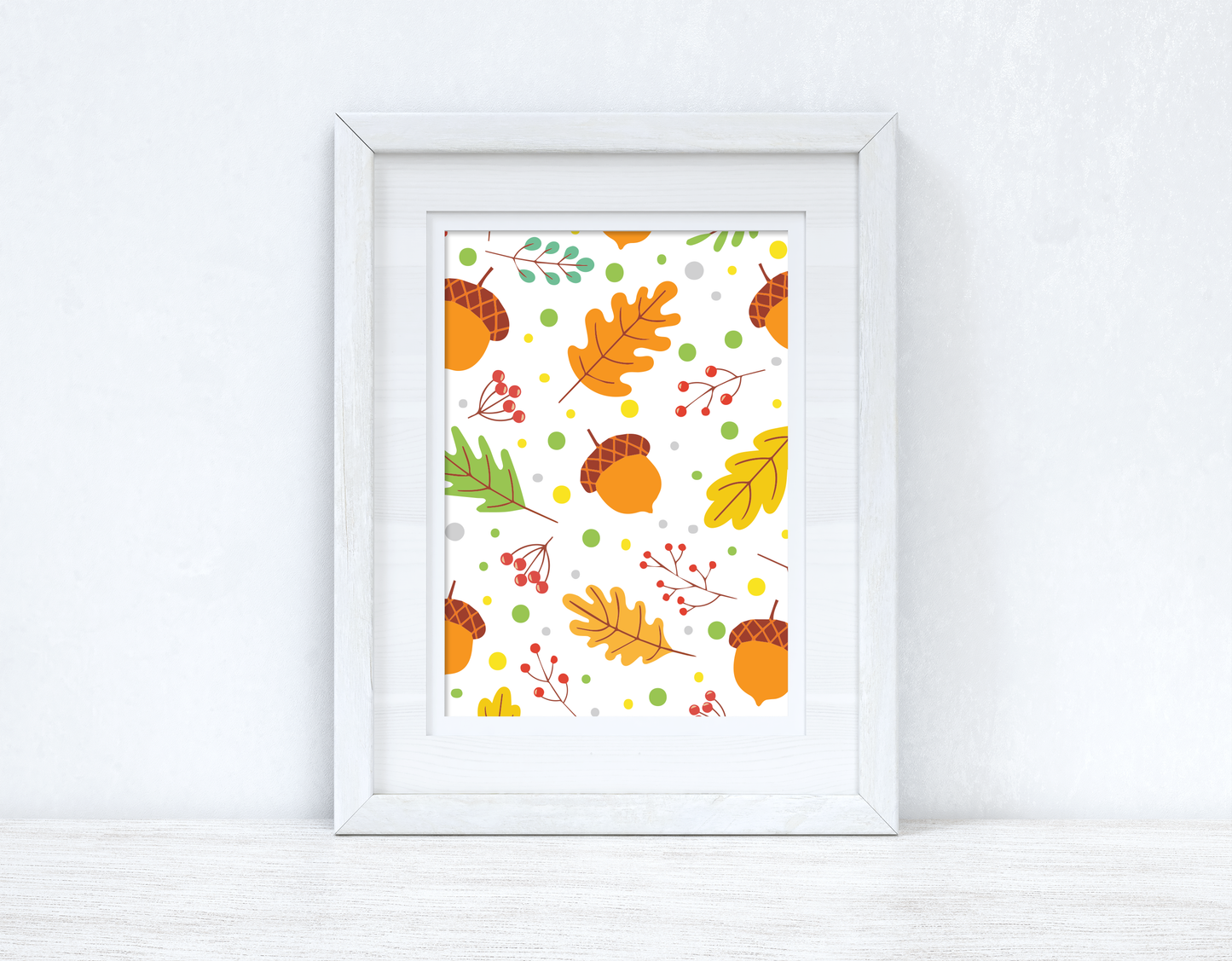 Autumn Fall Leaves Autumn Seasonal Wall Home Decor Print