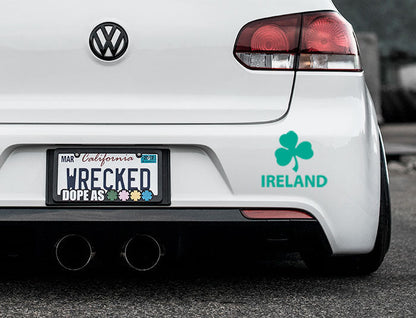 Shamrock Ireland Bumper Car Sticker