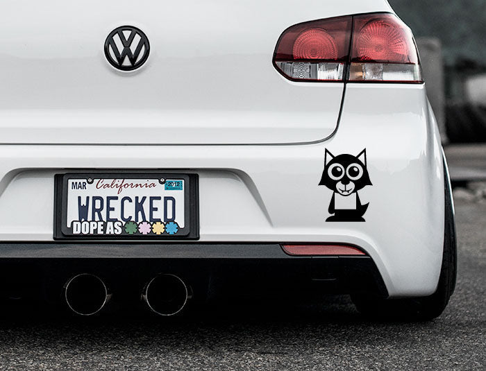 Adorable Werewolf Bumper Car Sticker