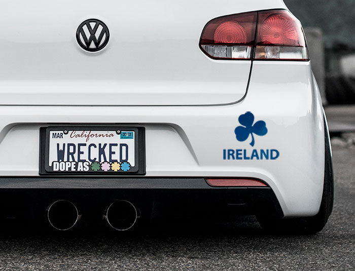 Shamrock Ireland Bumper Car Sticker