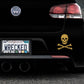 Skull Crossbones Bumper Car Sticker