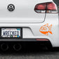 Funny Cartoon Fish Bumper Car Sticker