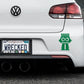 Adorable King Bumper Car Sticker