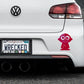 Adorable Zombie Bumper Car Sticker