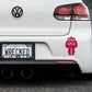 Adorable Queen Bumper Car Sticker