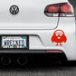 Funny Cartoon Bird Bumper Car Sticker