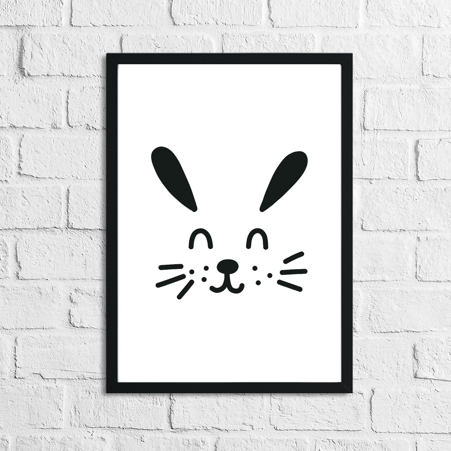 Scandinavian Bunny Children's Nursery Room Wall Decor Print