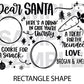 Dear Santa Christmas Eve DIY Create Own Plate / Tray Black Vinyl Christmas Sticker