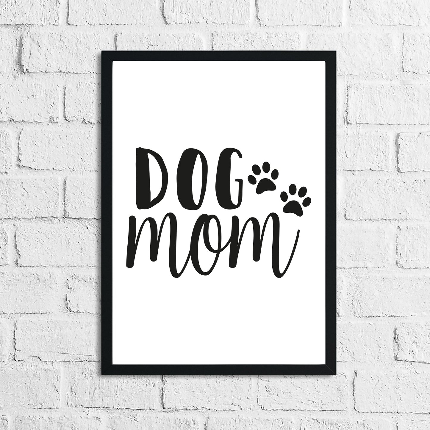 Mothers Day Dog Mum Mom Animal Lover Simple House Wall Decor Print