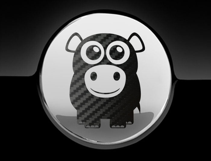 Adorable Hippo Fuel Cap Car Sticker
