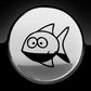 Funny Cartoon Fish Fuel Cap Cover Car Sticker