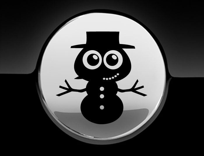 Adorable Snowman Fuel Cap Car Sticker