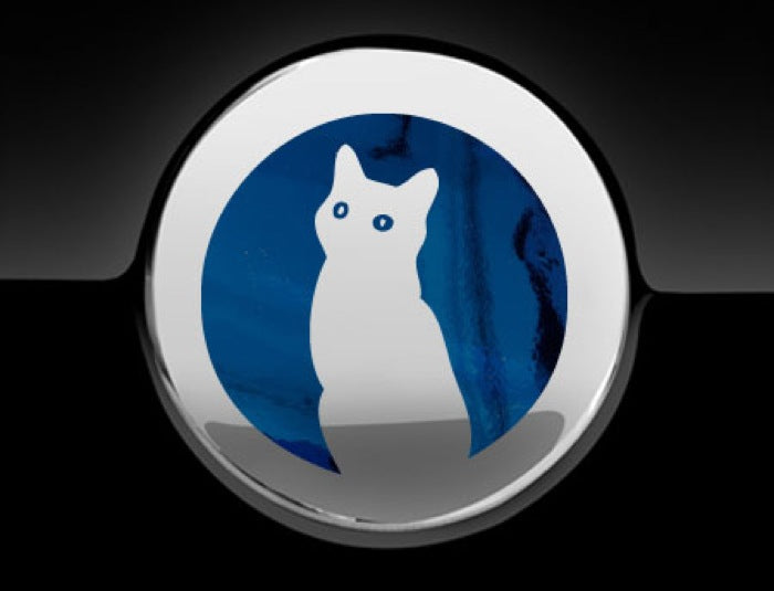 Moon Cat Fuel Cap Cover Car Sticker