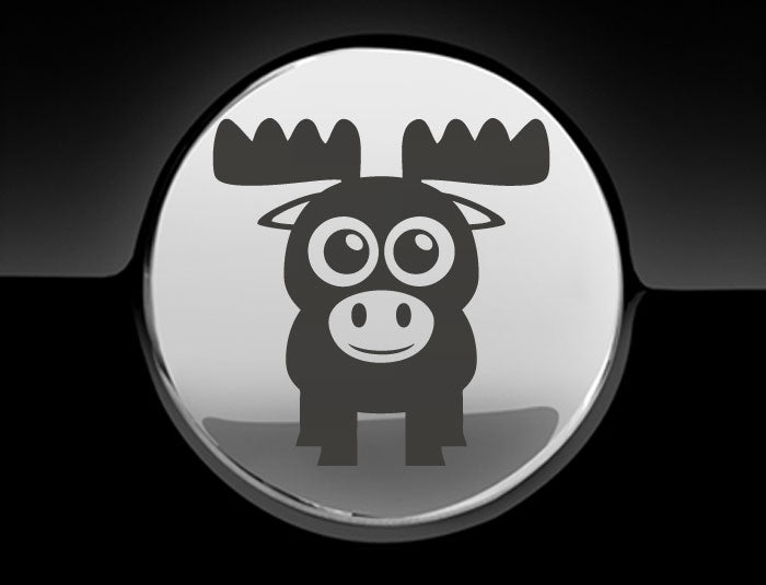 Adorable Moose Fuel Cap Car Sticker