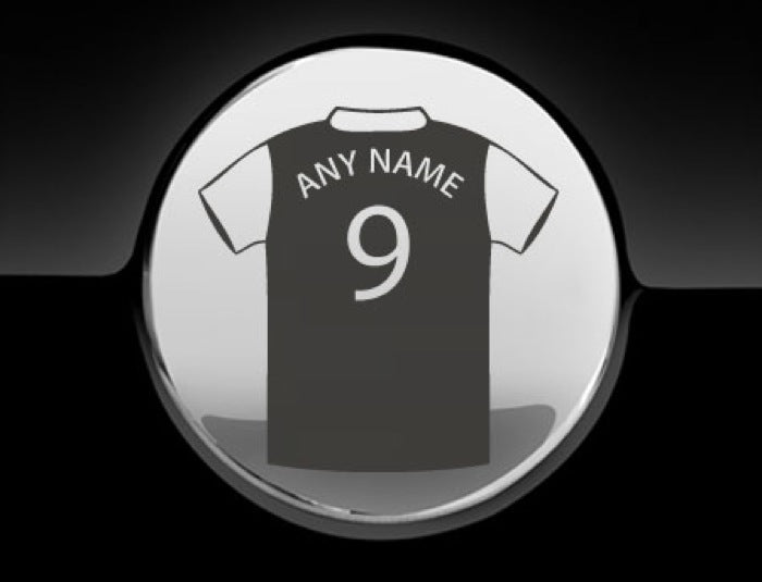 Personalised Football T-Shirt Fuel Cap Cover Car Sticker