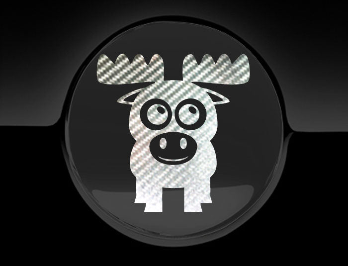 Adorable Moose Fuel Cap Car Sticker