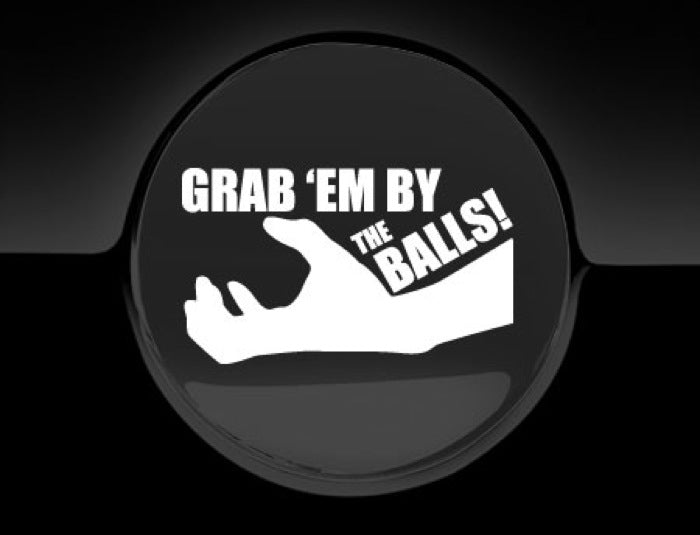 Grab Em By The Balls Fuel Cap Cover Car Sticker