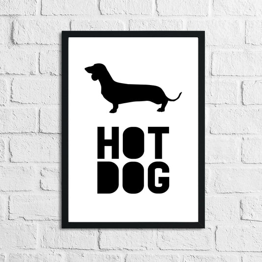 Sausage Dog Dachshund Lover Hot Dog Animal Wall Decor Simple Print