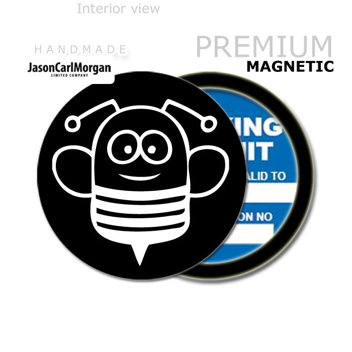 Cartoon Bee 90mm Magnetic Parking Permit Windscreen Disc Holder
