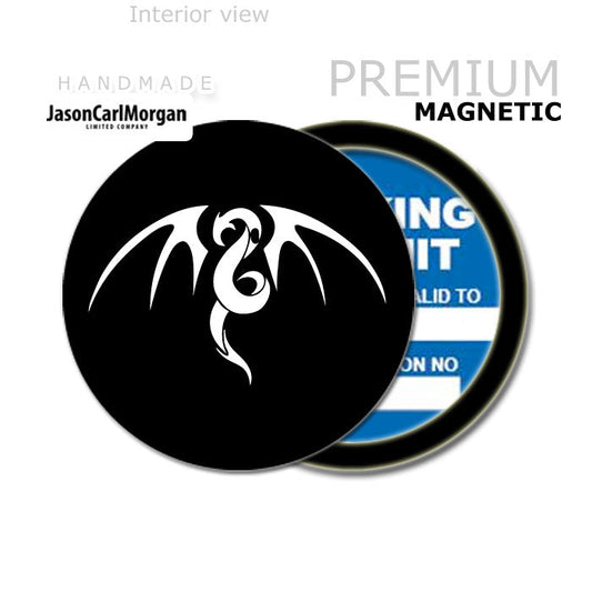 Tribal Dragon 90mm Magnetic Parking Permit Windscreen Disc Holder