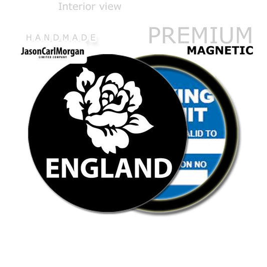 England Rugby 90mm Magnetic Parking Permit Windscreen Disc Holder