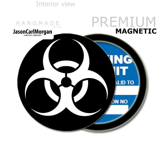 Biohazard 90mm Magnetic Parking Permit Windscreen Disc Holder