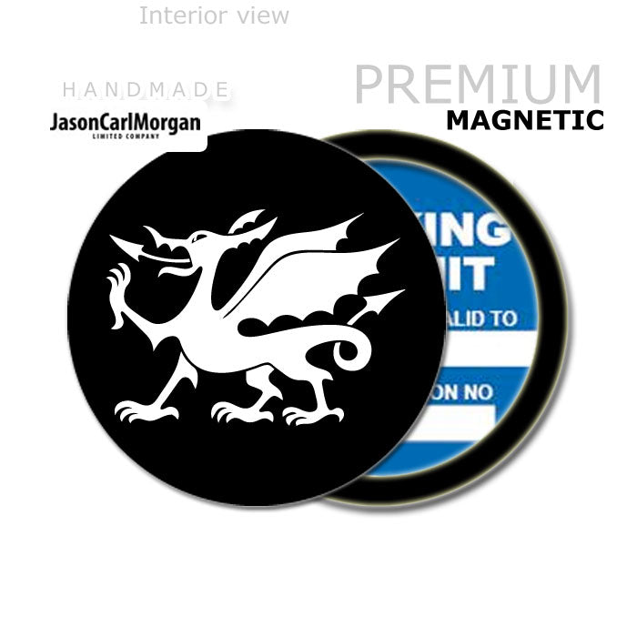 Welsh Dragon 90mm Magnetic Parking Permit Windscreen Disc Holder