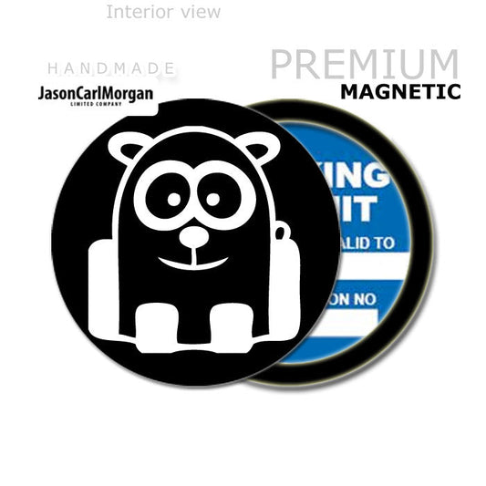 Cartoon Panda 90mm Magnetic Parking Permit Windscreen Disc Holder