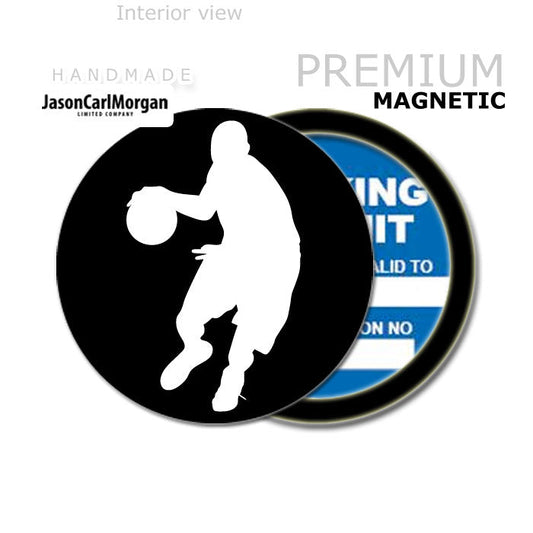 Basketball 90mm Magnetic Parking Permit Windscreen Disc Holder