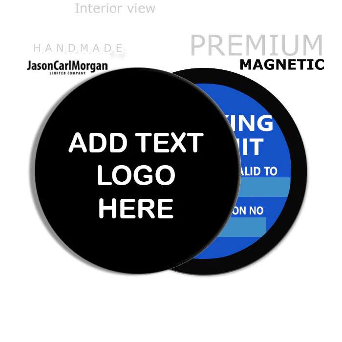 Upload Your Own Design 90mm Magnetic Parking Permit Windscreen Disc Holder