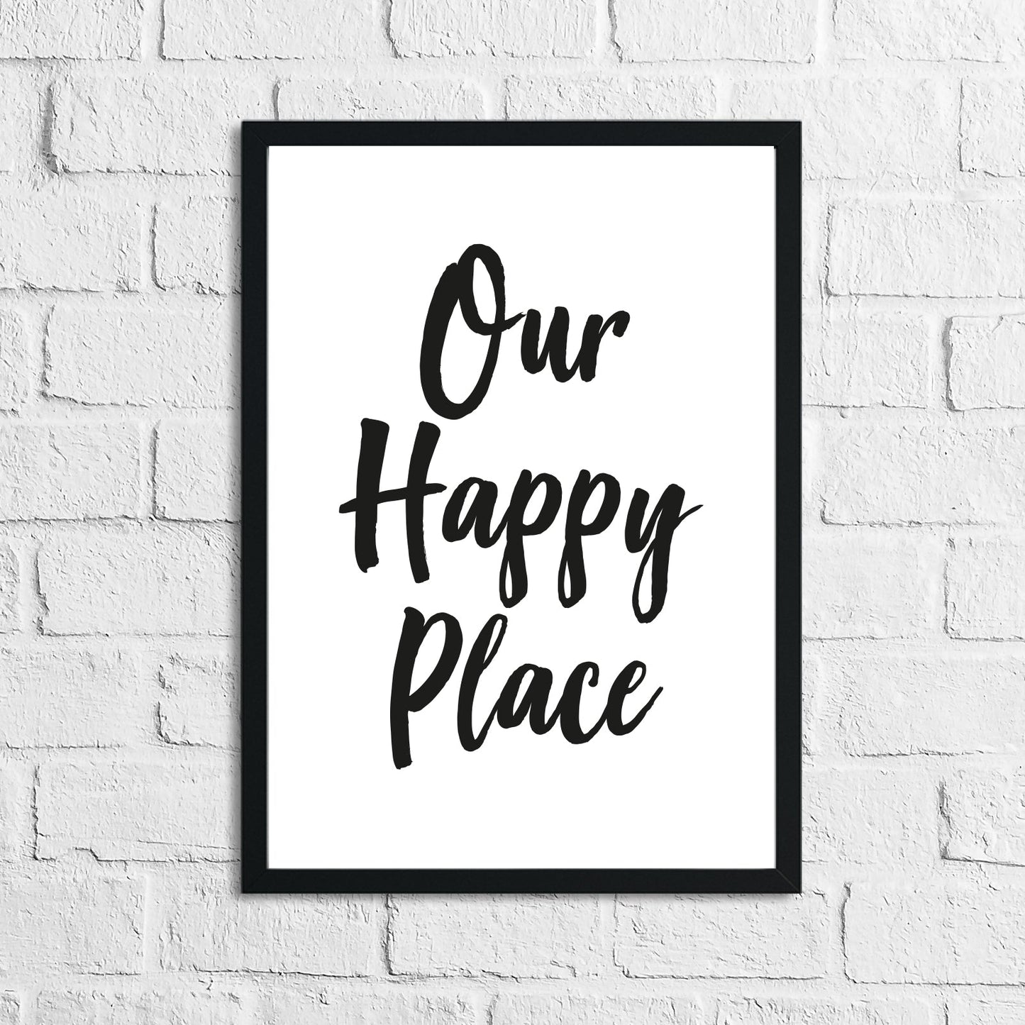 Our Happy Place Wall Home Decor Quote Print