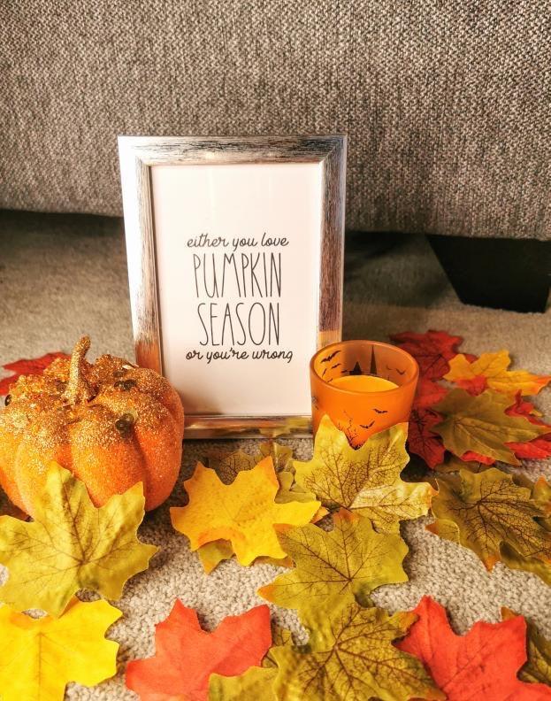 Either You Love Pumpkin Season Autumn Seasonal Wall Home Decor Print