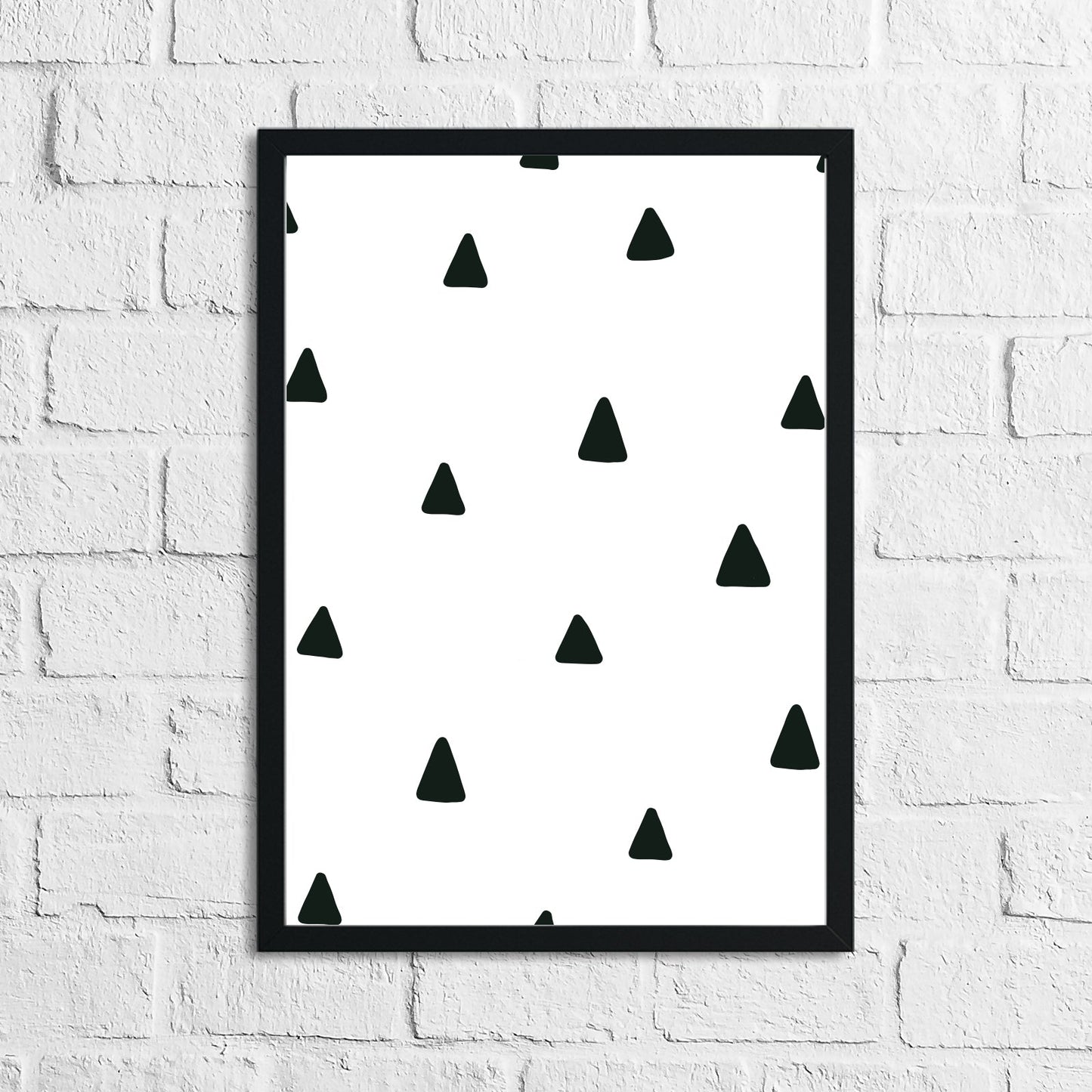 Scandinavian Triangle Pattern Children's Nursery Bedroom Wall Decor Print