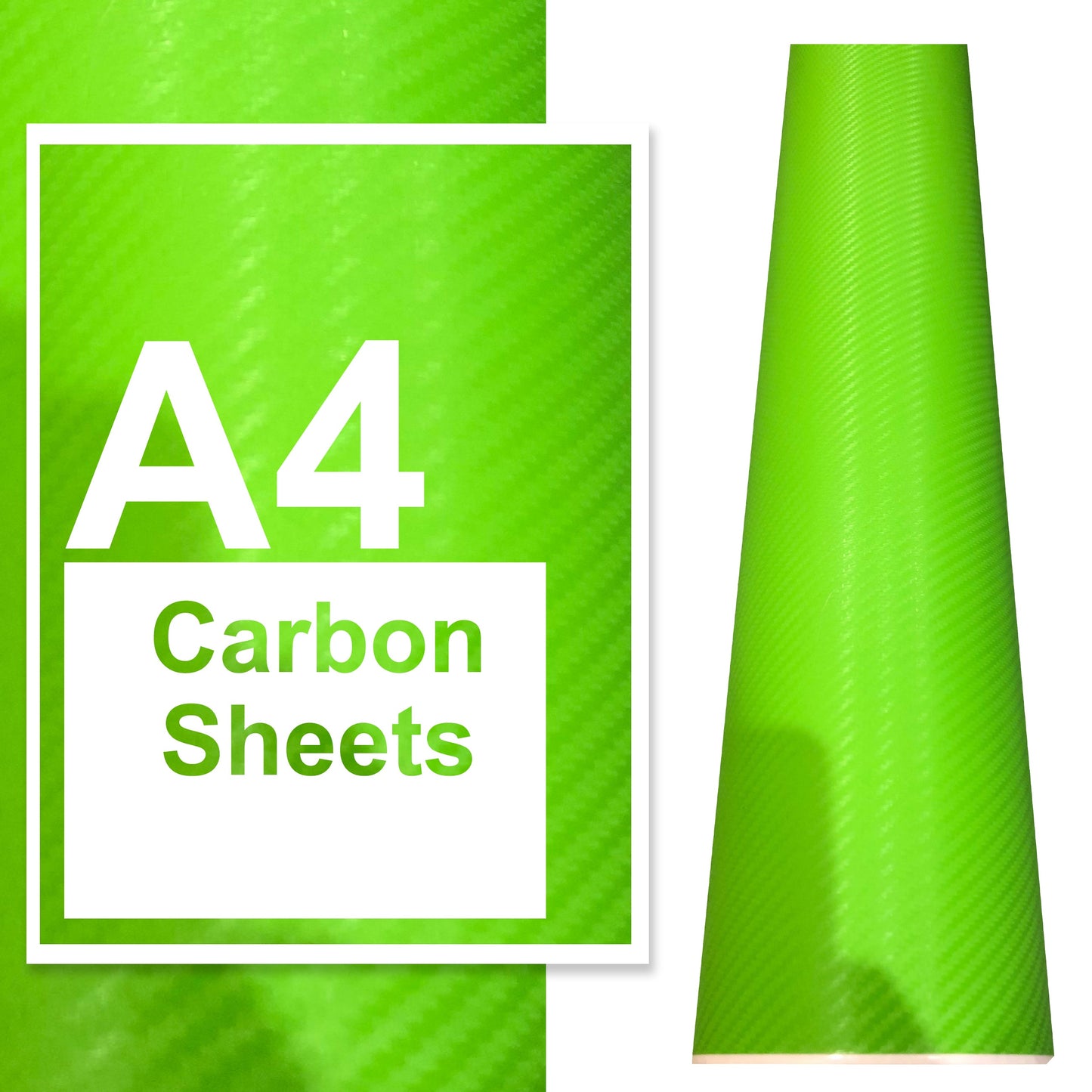 A4 A3 A2 Carbon Fibre Vinyl Sheets Green