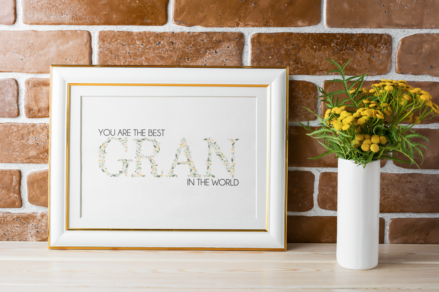 You Are The Best Gran In The World Mothers Day 2022 Home Simple Room Wall Decor Print
