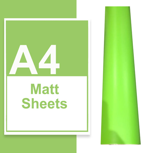 A4 A3 A2 Matte Vinyl Sheets Apple Green