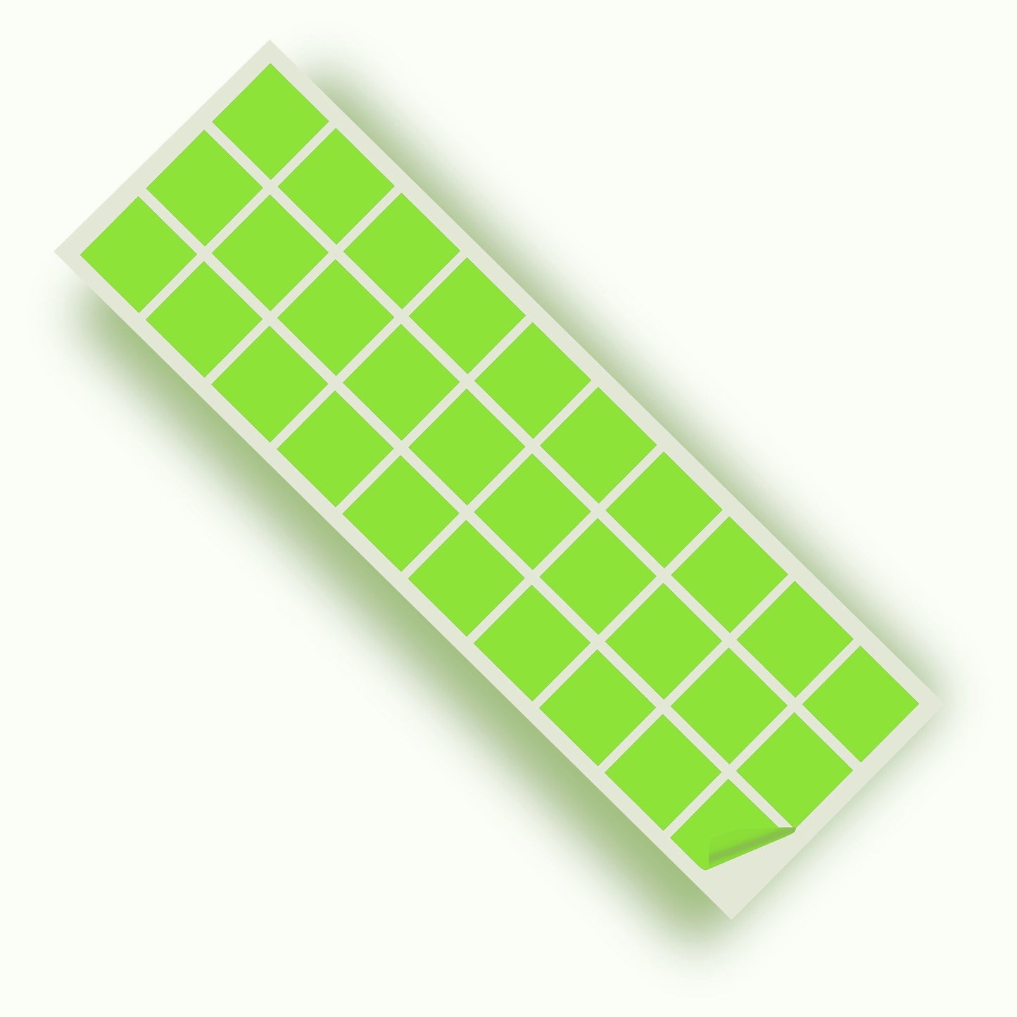 Apple Green Gloss 2 in SQ Vinyl Wall Tile Stickers Kitchen & Bathroom Transfers