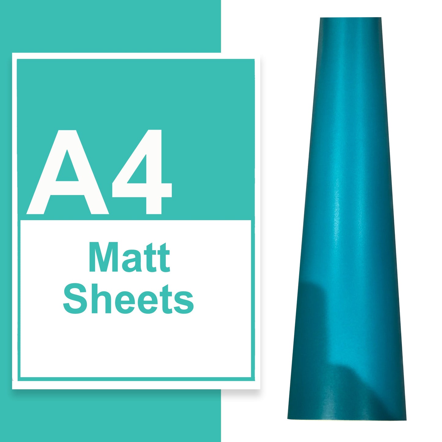 A4 A3 A2 Matte Vinyl Sheets Aqua Green