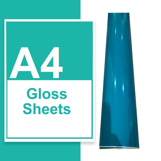 A4 A3 A2 Gloss Vinyl Sheets Aqua