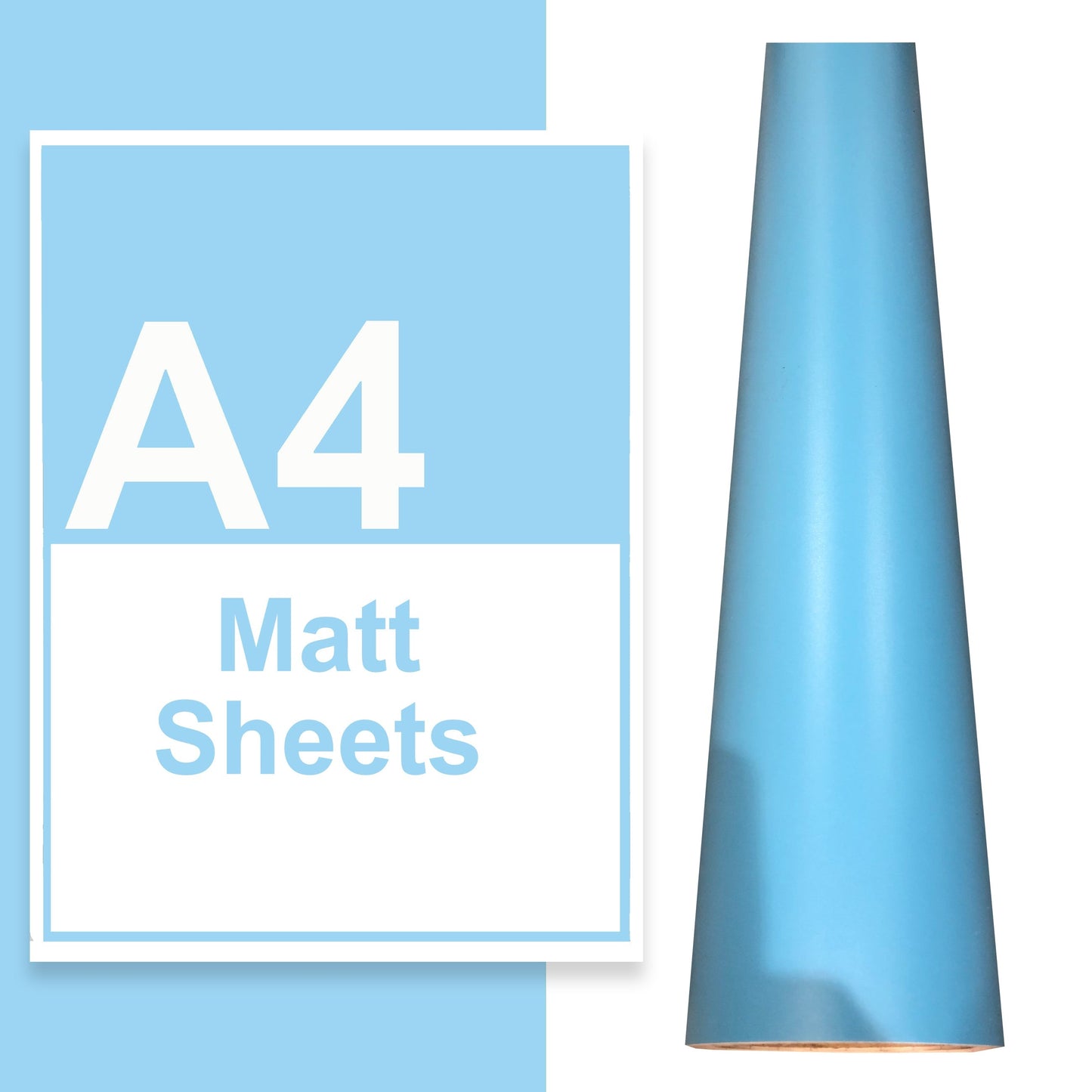 A4 A3 A2 Matte Vinyl Sheets Sky Blue