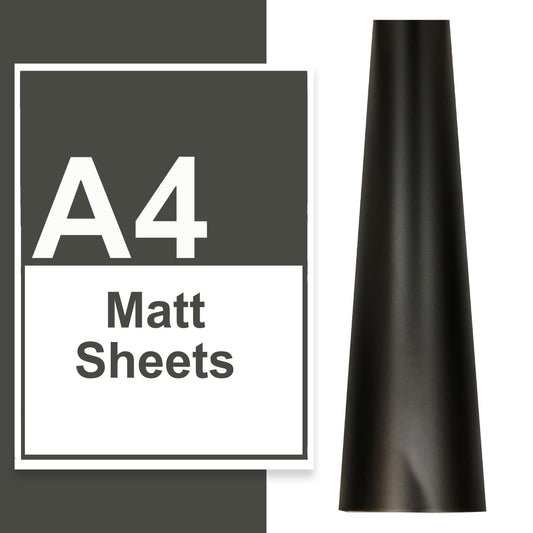 A4 A3 A2 Matte Vinyl Sheets Black