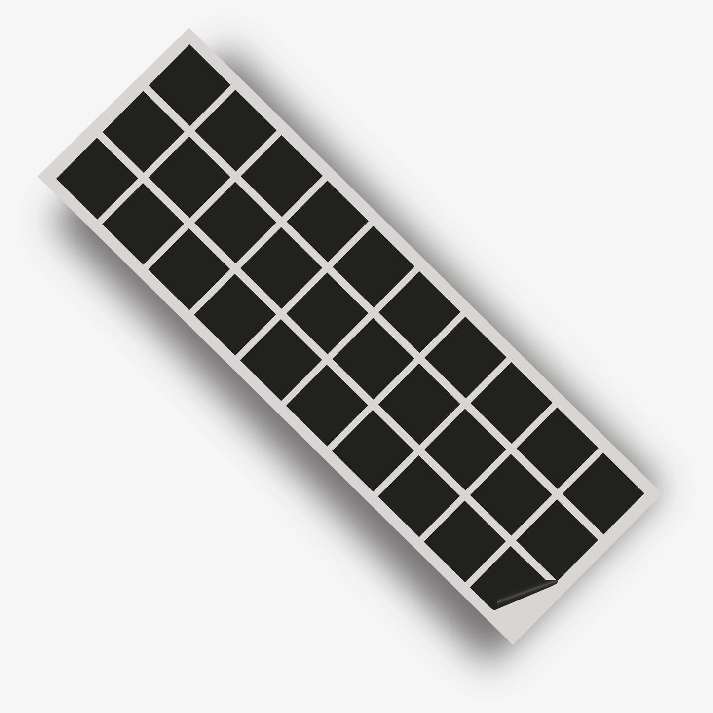 Black Matte 2 in SQ Vinyl Wall Tile Stickers Kitchen & Bathroom Transfers